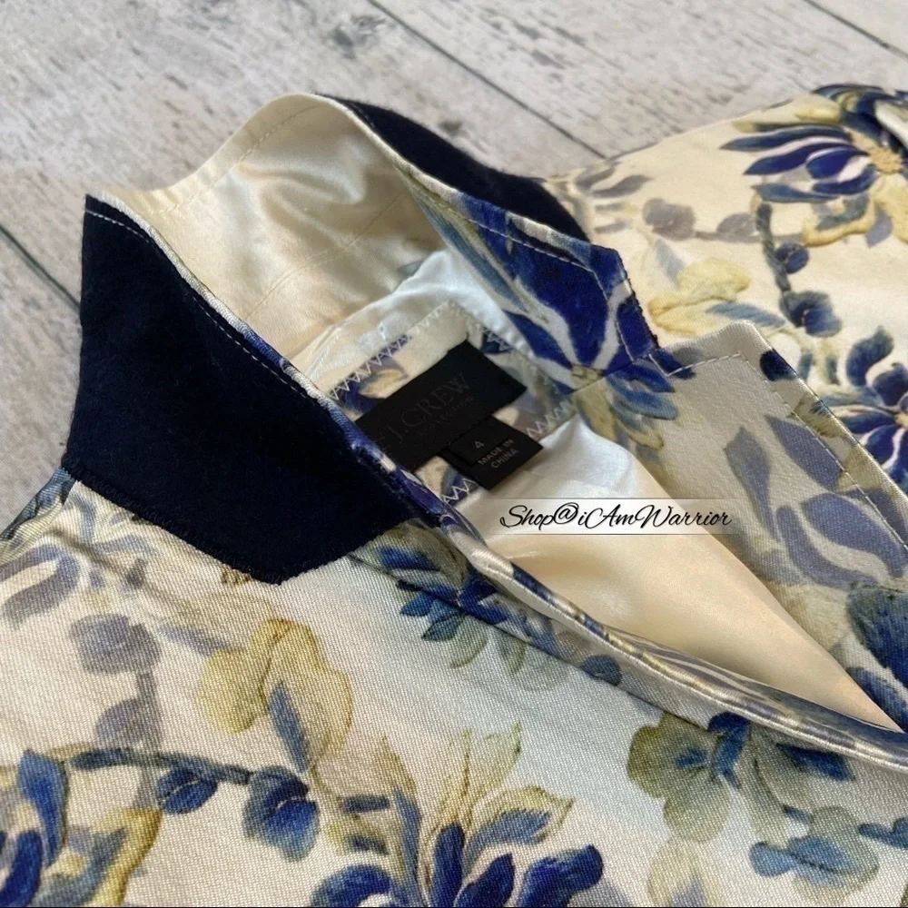 J.Crew Collection floral silk blend blend schoolboy blazer *shop@iamwarrior